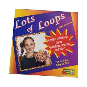 Waddle We Doo Lots of Loops Vintage Potholder Weaving Loom Kit Nylon Craft Loops